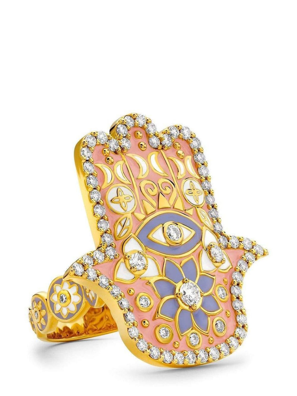 BUDDHA MAMA 20K黄金 Hamsa 戒指 - 金色