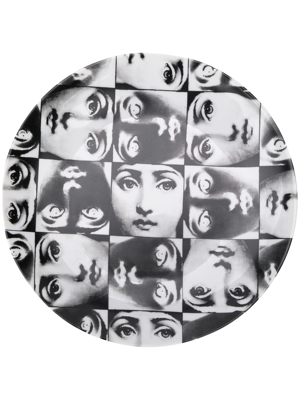 Fornasetti 肖像盘子 - 黑色