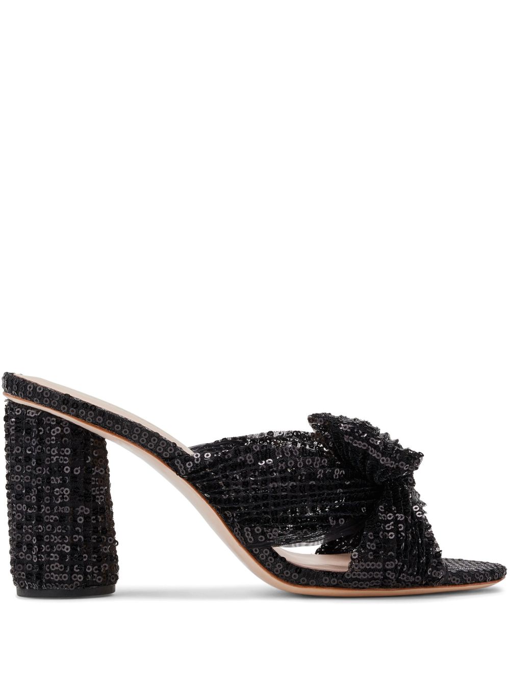 Loeffler Randall Penny 高跟亮片穆勒鞋 - 黑色