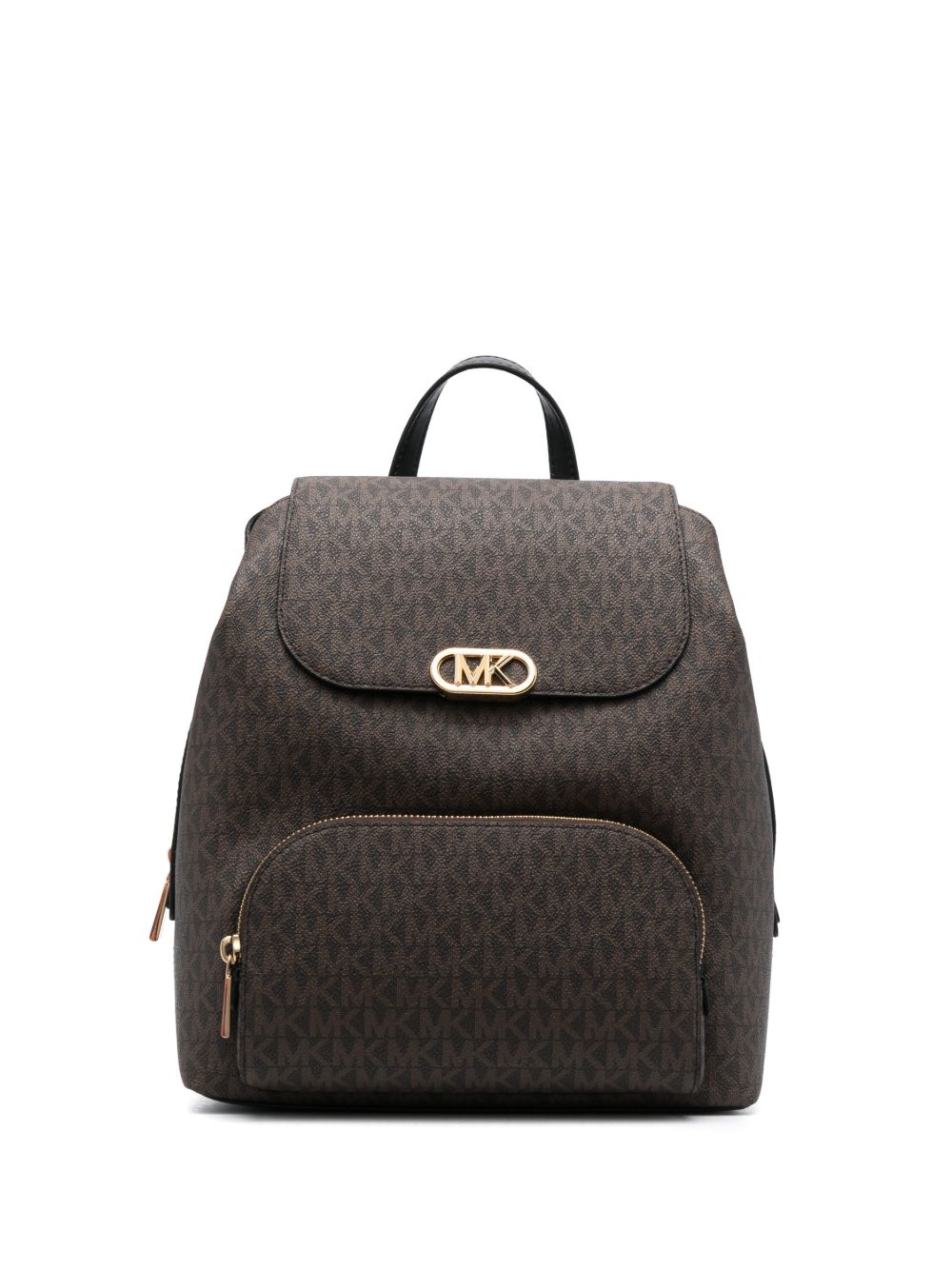 Michael Michael Kors MD 经典logo印花双肩包 - 褐色