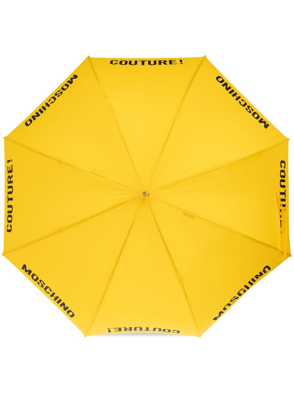 Moschino logo印花雨伞 - 黄色