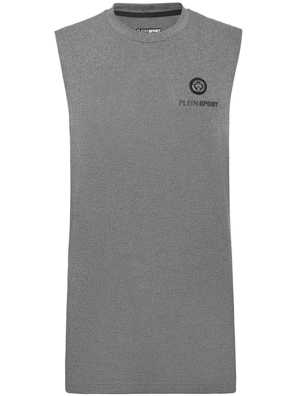 Plein Sport logo标牌坦克背心 - 灰色