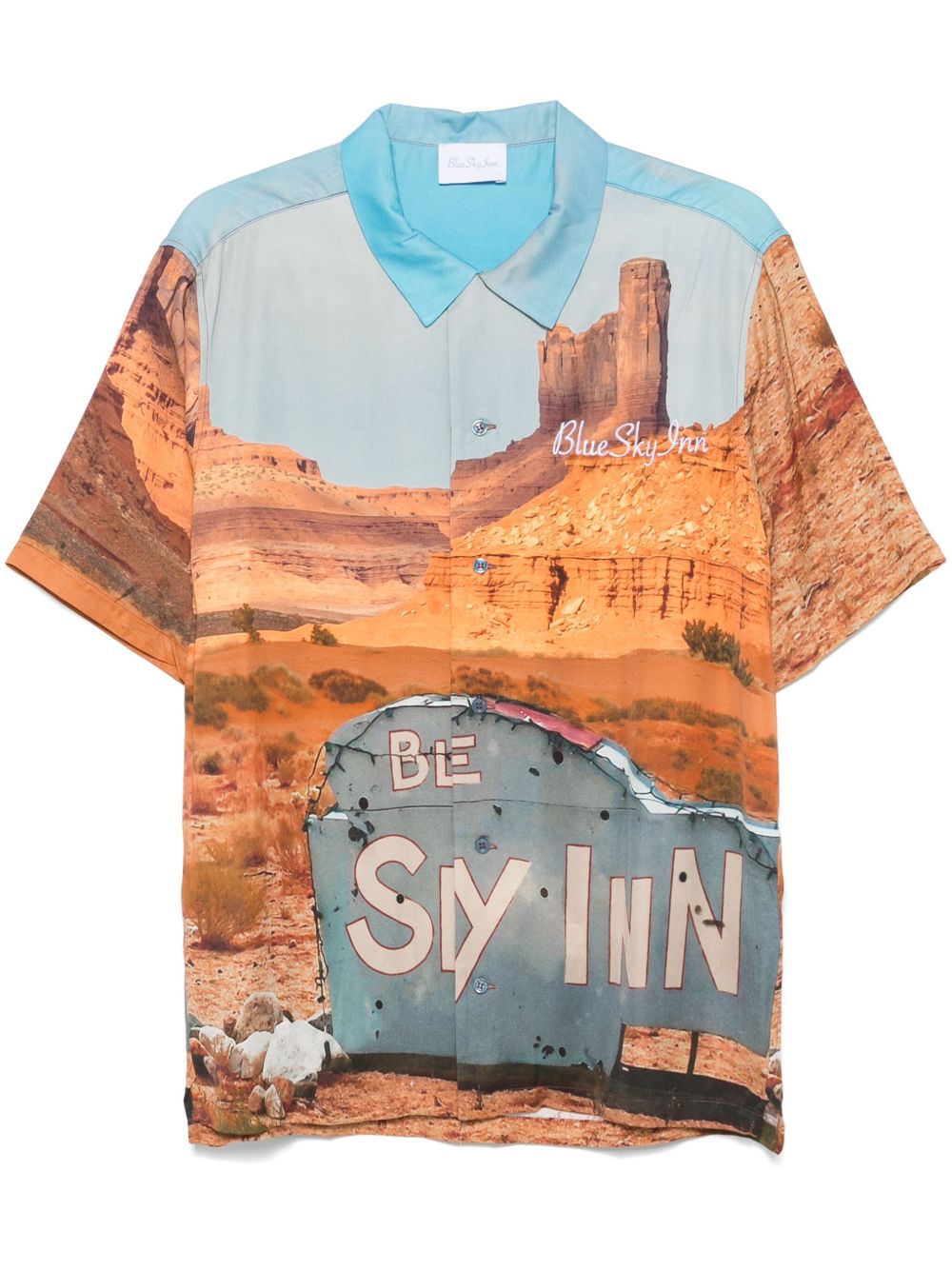 BLUE SKY INN Canyon Sign 衬衫 - 褐色