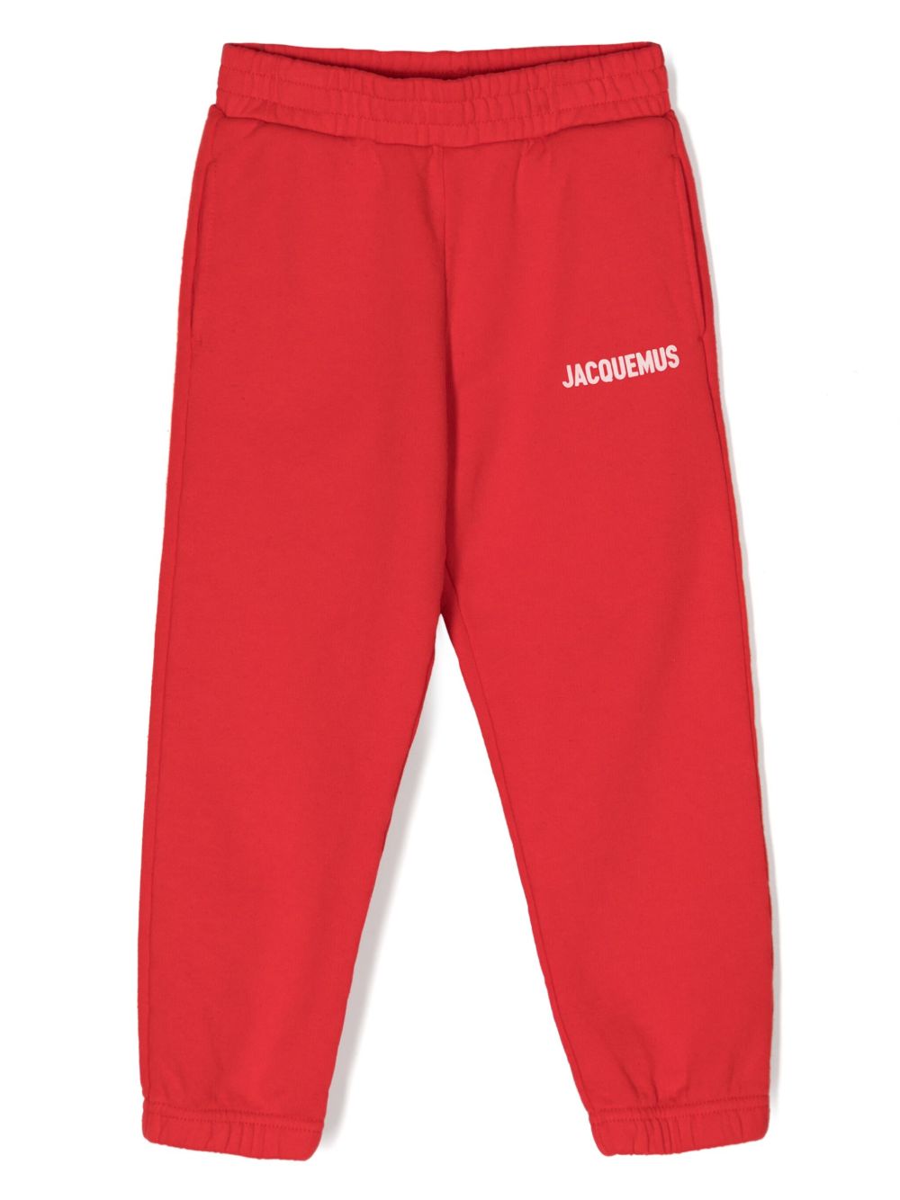 JACQUEMUS L'ENFANT logo印花平纹针织运动裤 - 红色