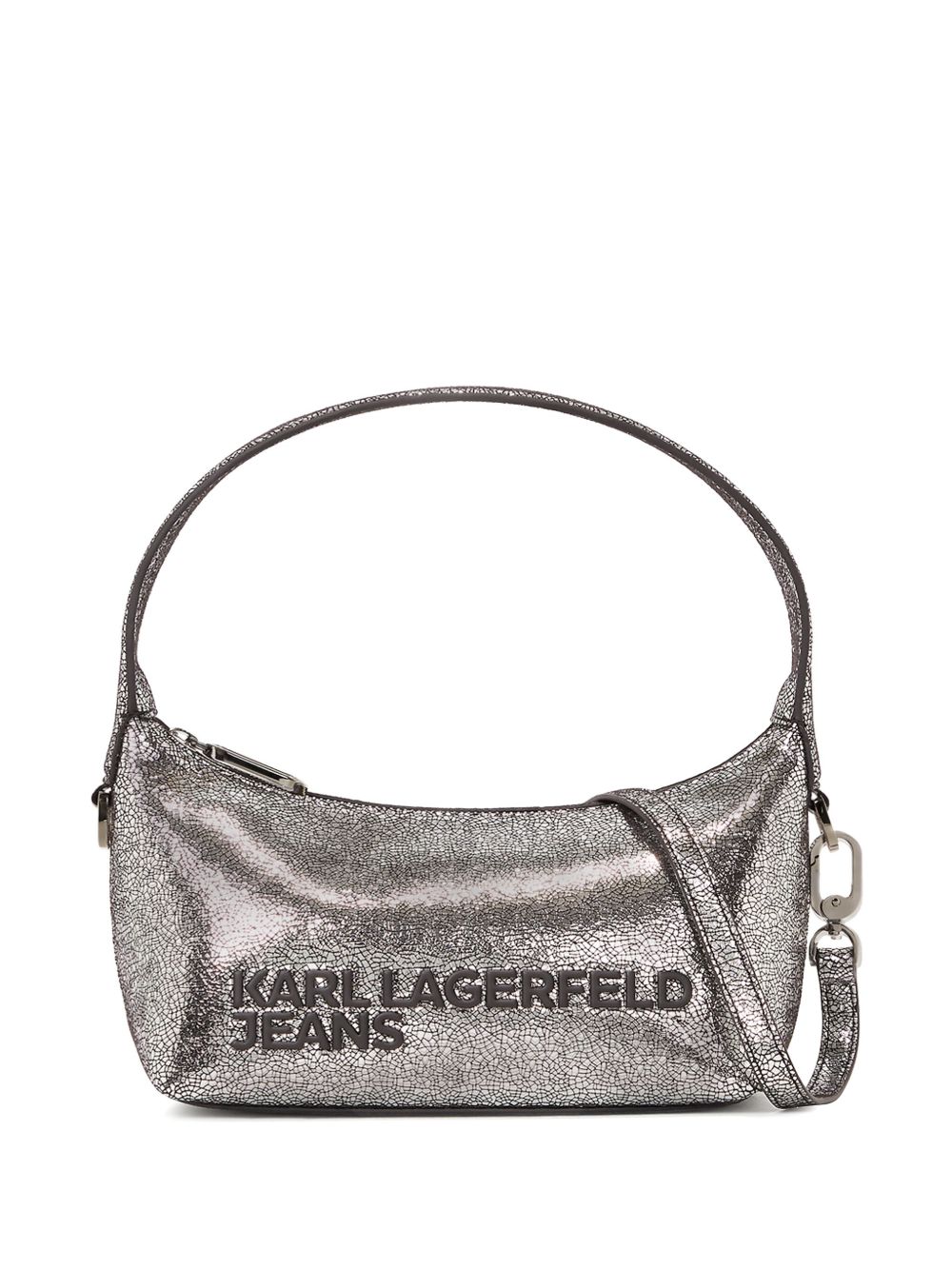 Karl Lagerfeld Jeans 金属感手提包 - 银色