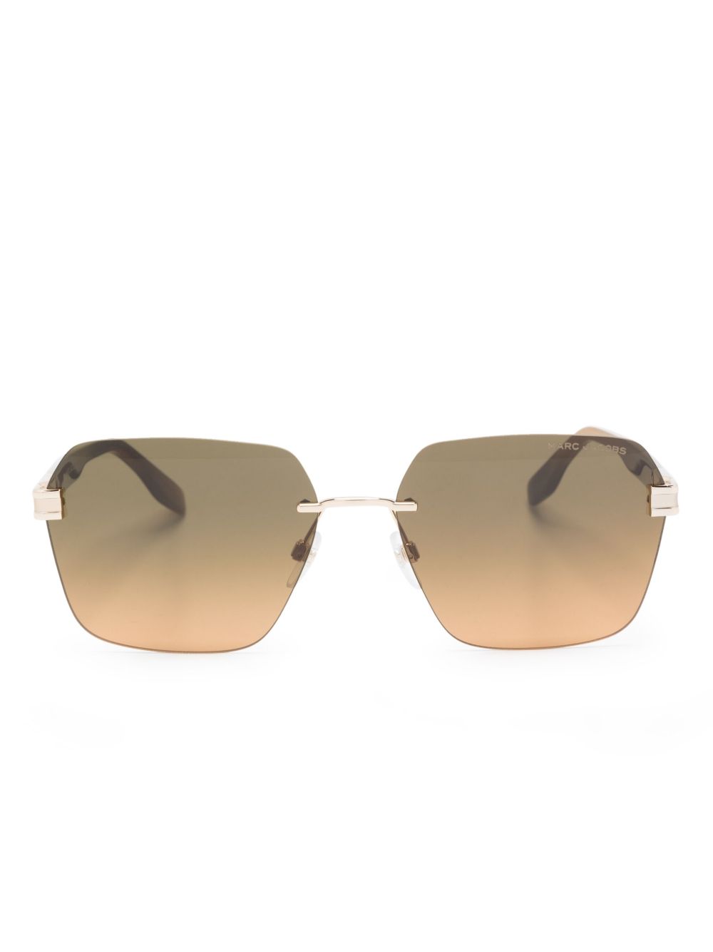 Marc Jacobs Eyewear 713/S 几何形镜框太阳眼镜 - 褐色