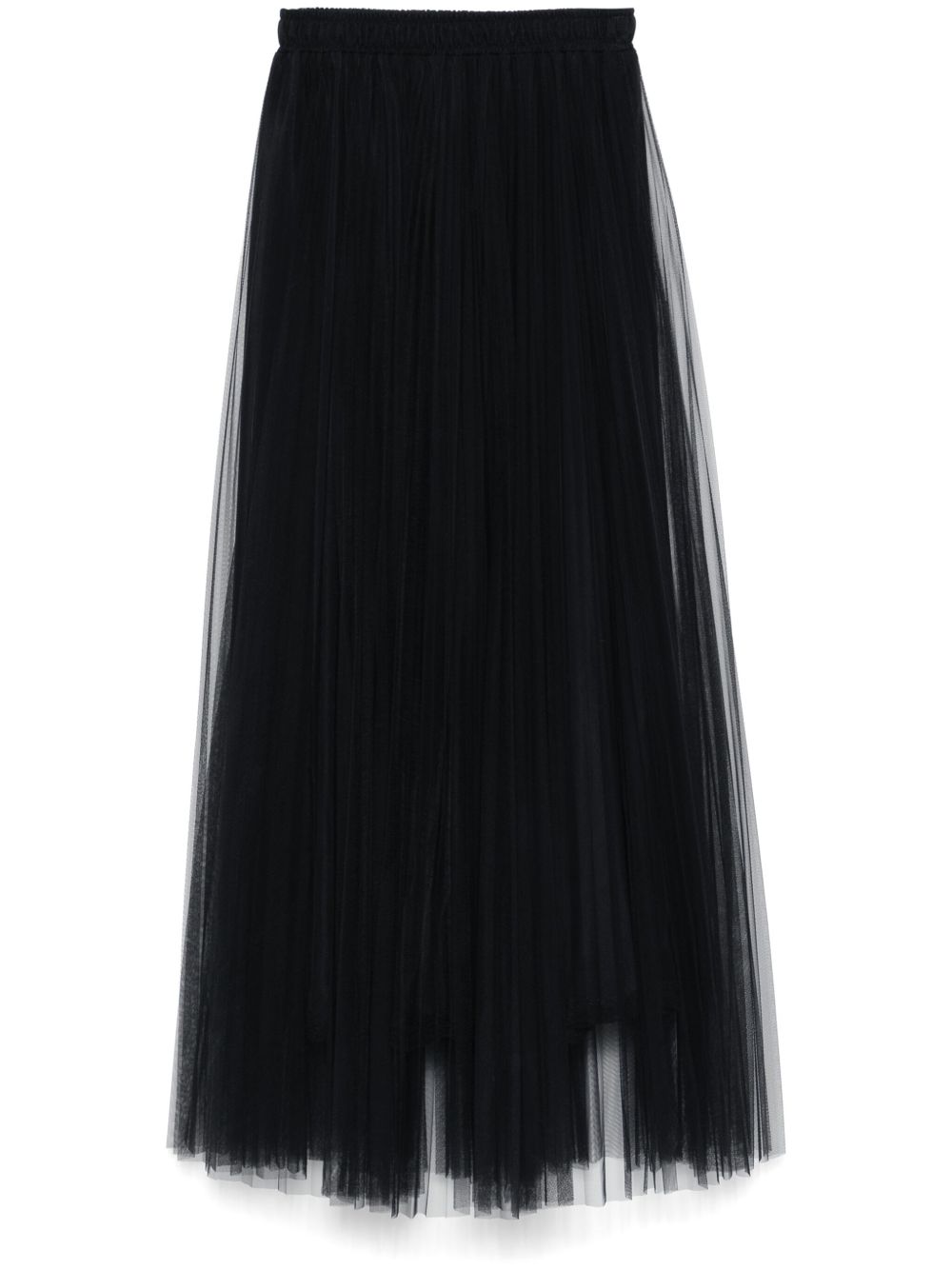 Ermanno Scervino 薄纱中长半身裙 - 黑色