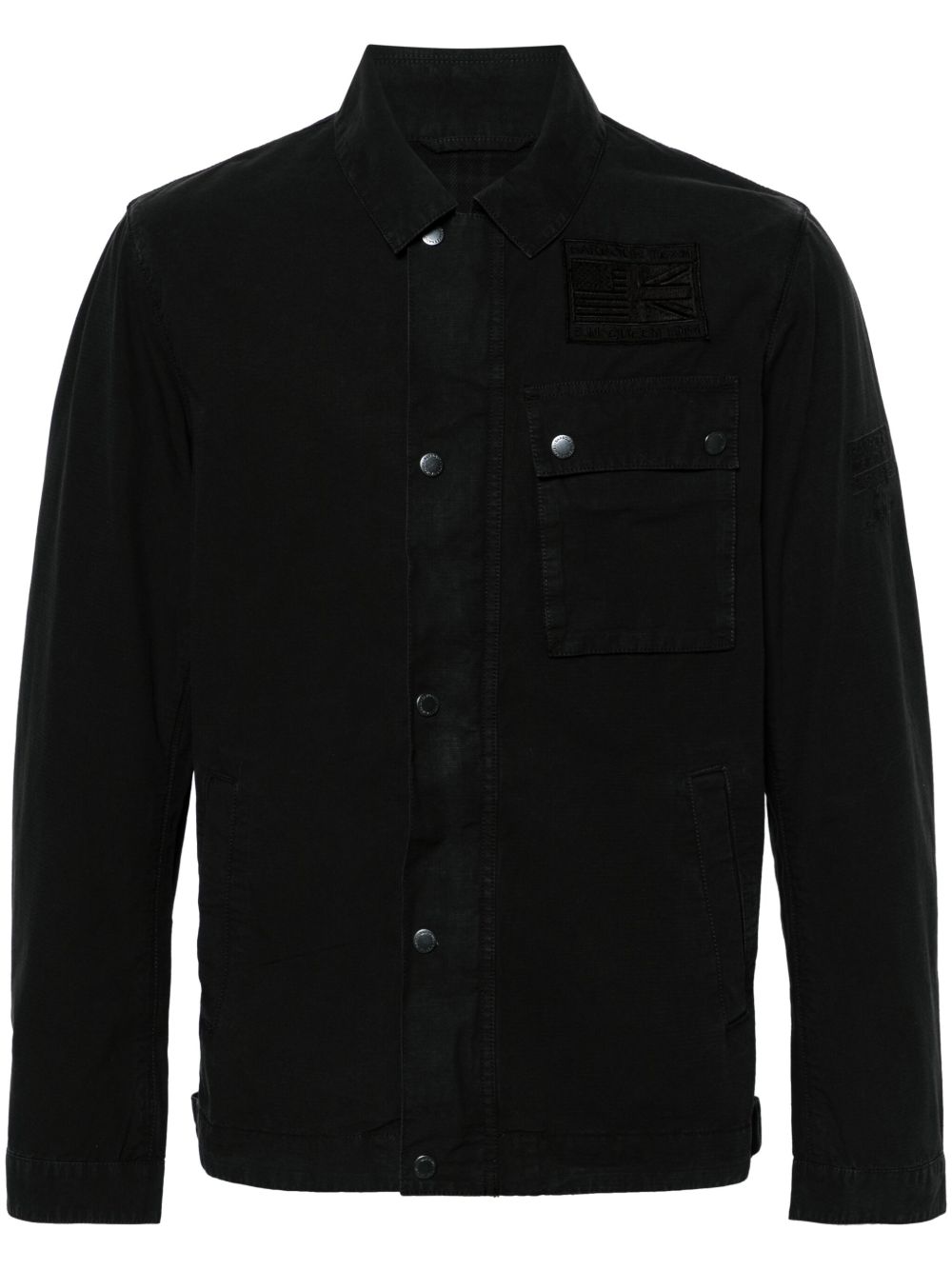 Barbour Workers 防撕裂方格布衬衫式夹克 - 黑色