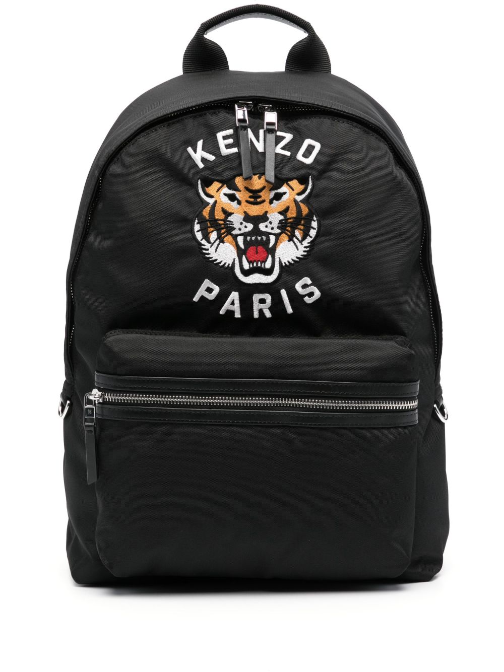 Kenzo Tiger 图案双肩包 - 黑色