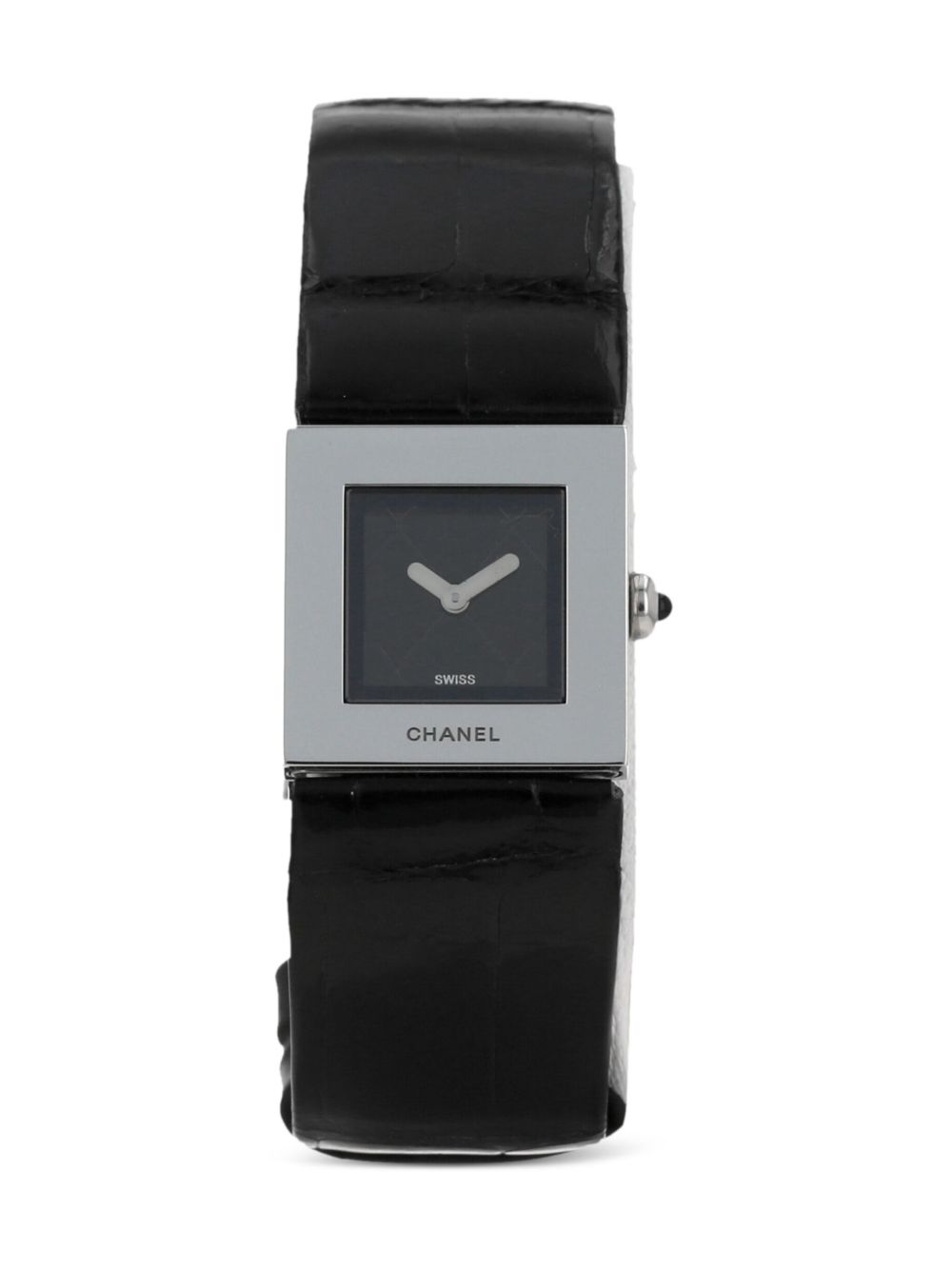 CHANEL Pre-Owned Matelassé 19毫米腕表（2010年典藏款） - 黑色
