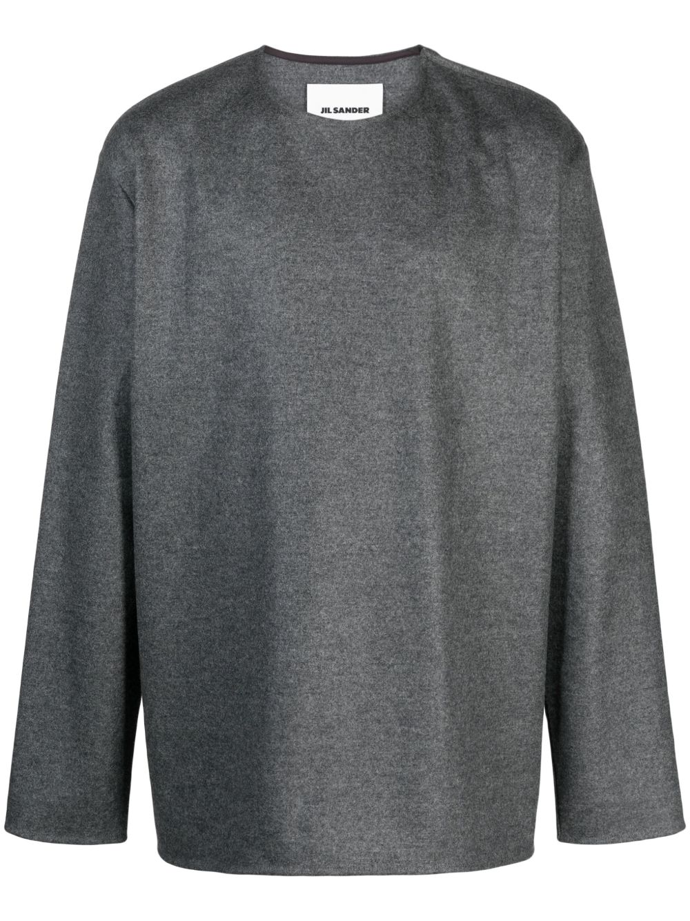 Jil Sander 拉链细节羊毛毛衣 - 灰色