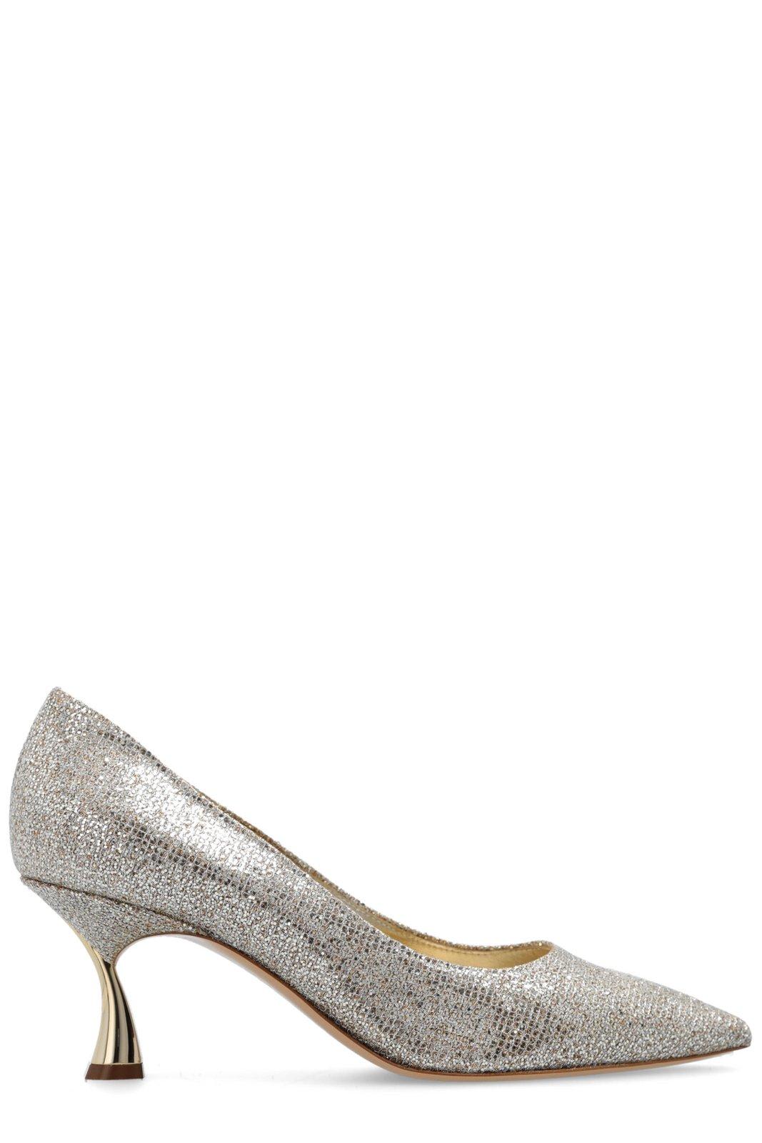 Casadei Glistening Pointed-toe Pumps