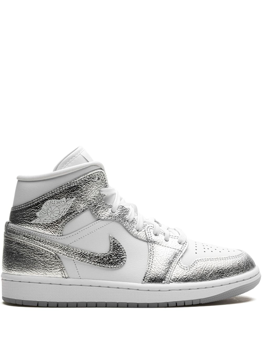 Jordan Air Jordan 1 Mid SE Metallic Silver运动鞋 - 白色