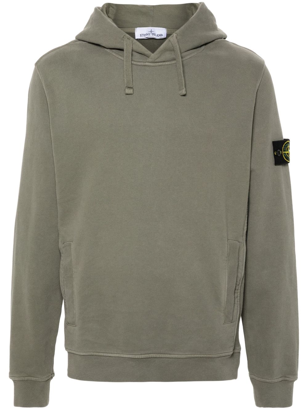 Stone Island 罗盘徽章棉连帽衫 - 绿色