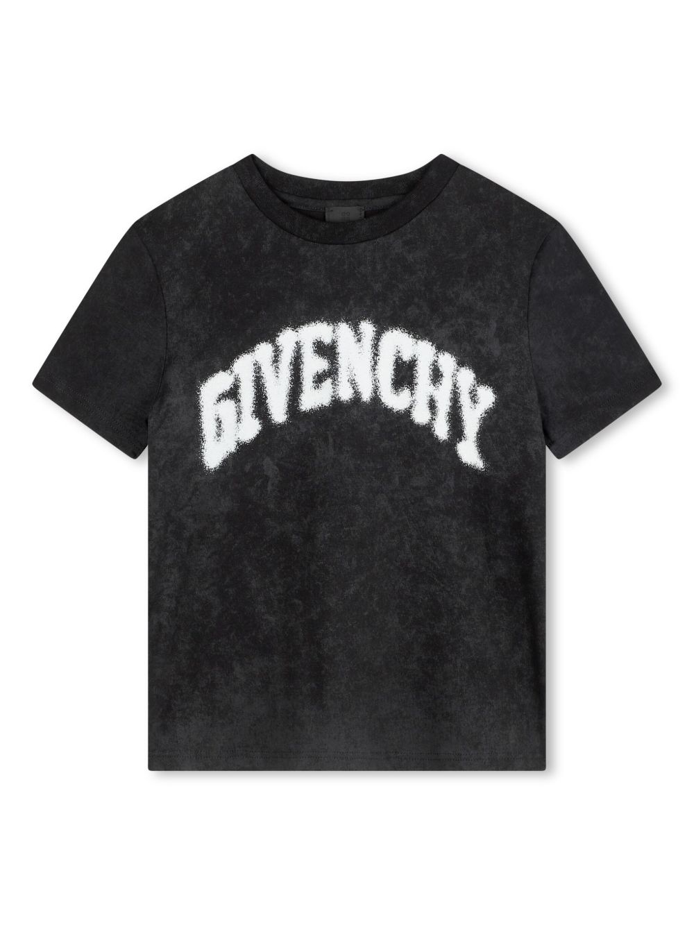 Givenchy Kids 酸洗印花T恤 - 黑色