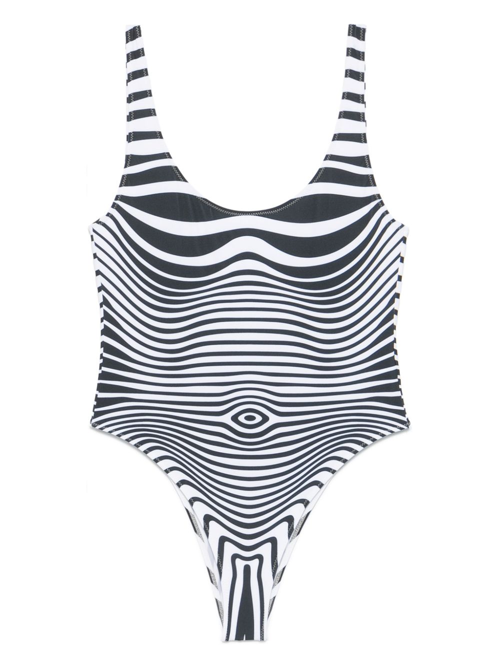 Jean Paul Gaultier Marinière Body Morphing 连体泳衣 - 白色