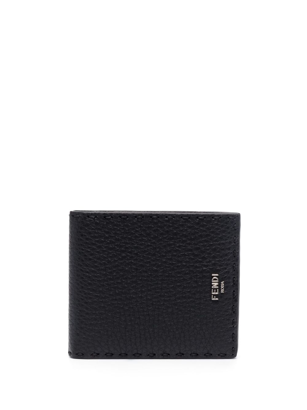 FENDI logo对折钱包 - 黑色