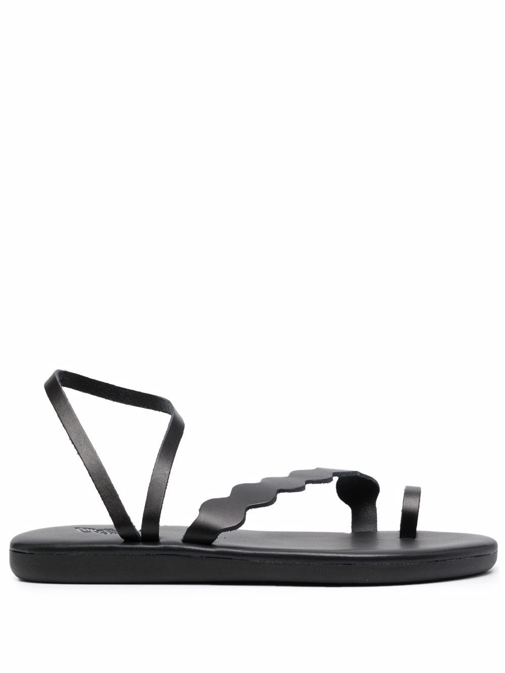 Ancient Greek Sandals Koralia 皮质凉鞋 - 黑色