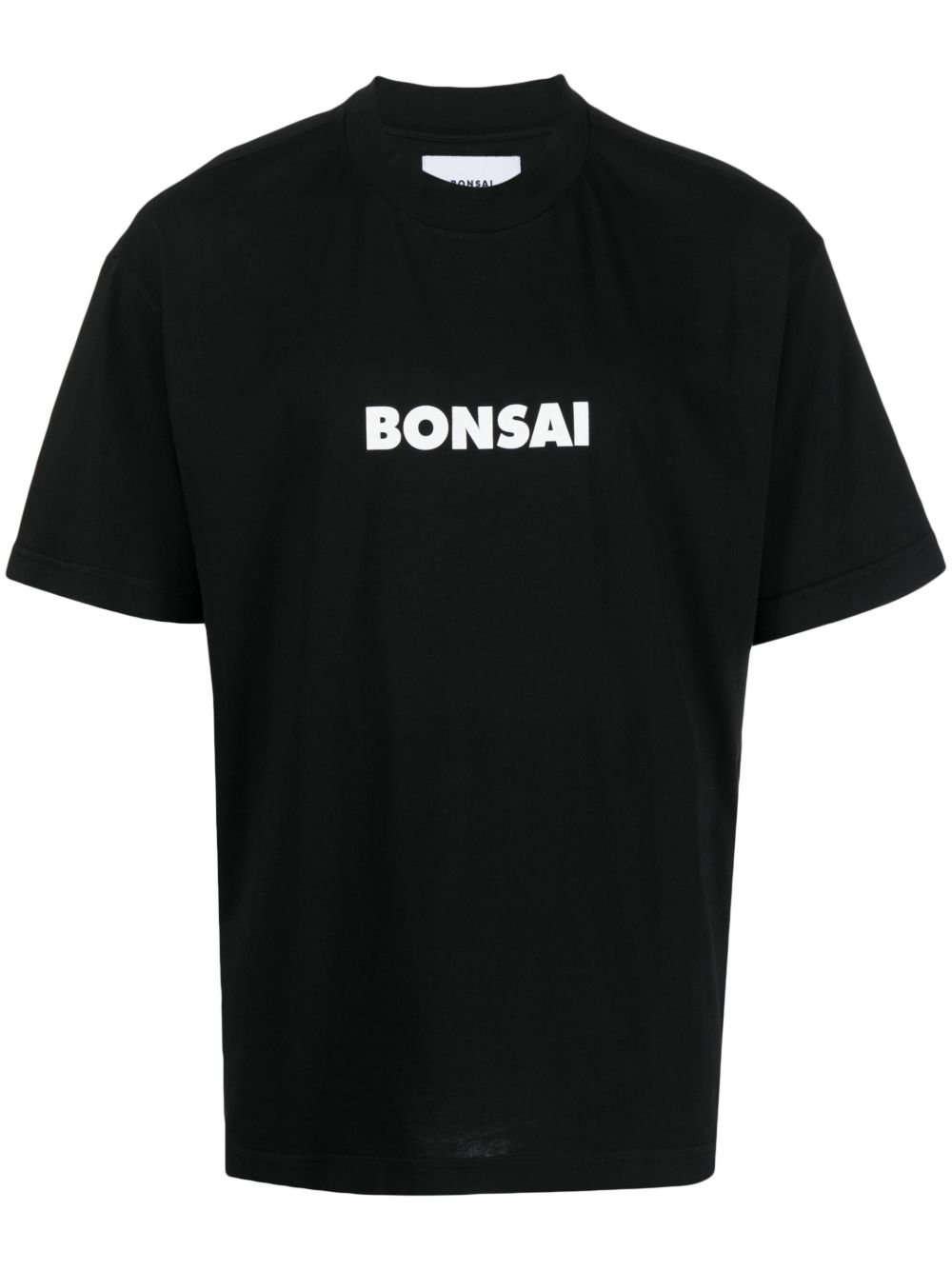 Bonsai logo印花棉T恤 - 黑色