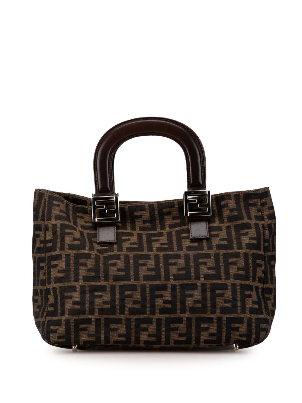 Fendi Pre-Owned Zucca Canvas Twins 手提包（2000-2010年典藏款） - 褐色