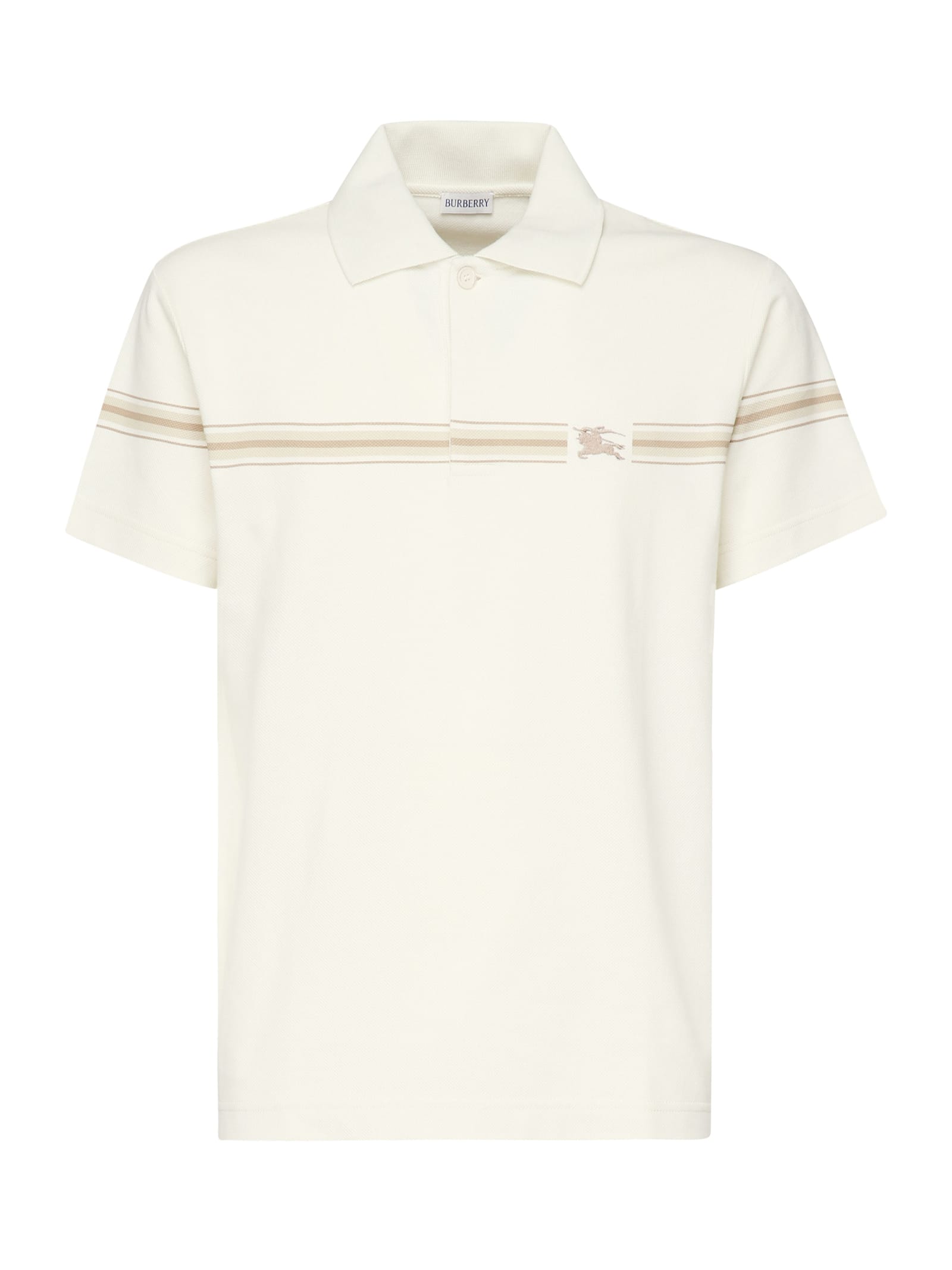 Burberry Striped Cotton Polo Shirt