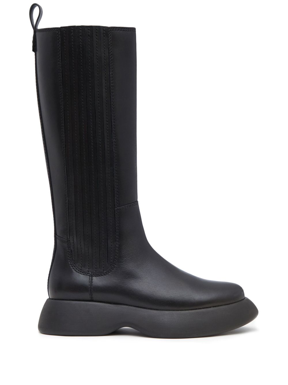 3.1 Phillip Lim Mercer 皮质高筒靴 - 黑色