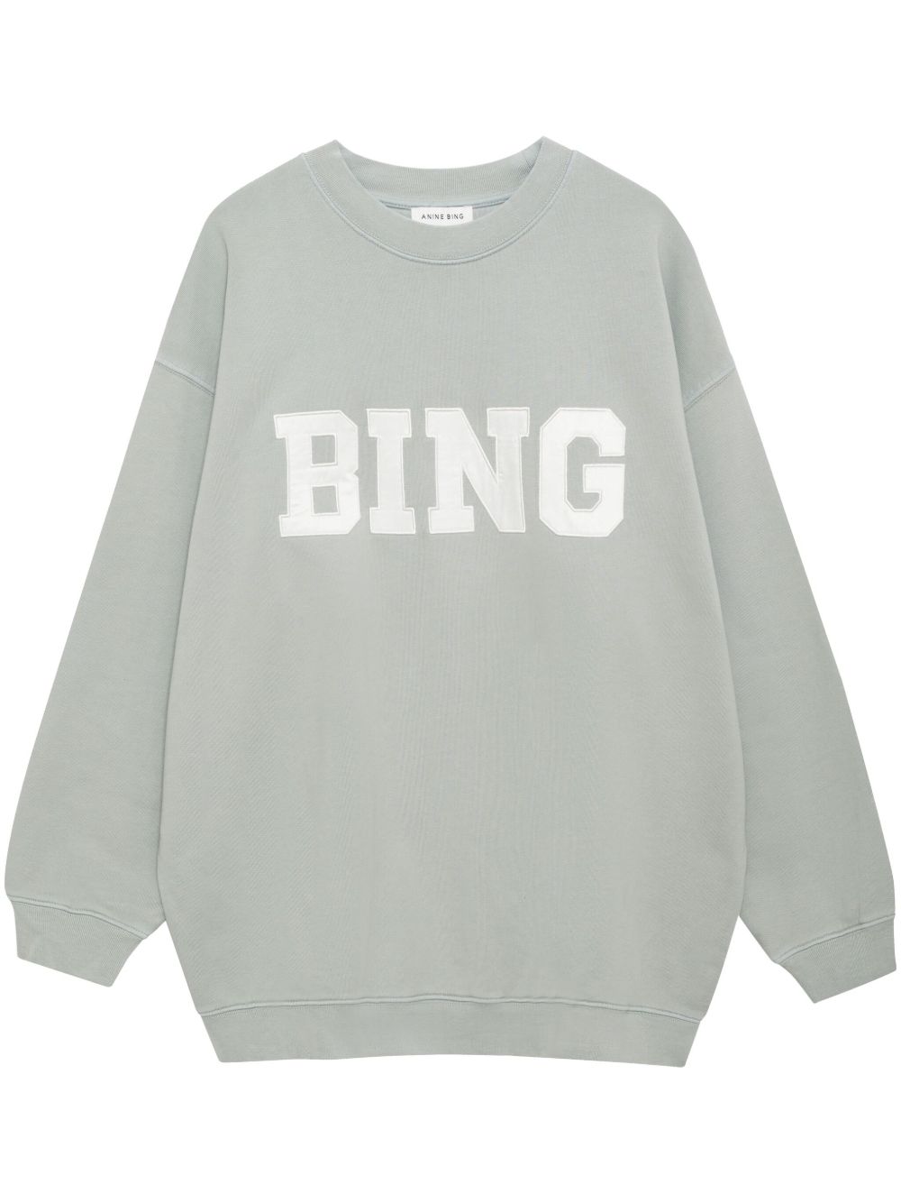 ANINE BING Tyler logo 贴花卫衣 - 绿色