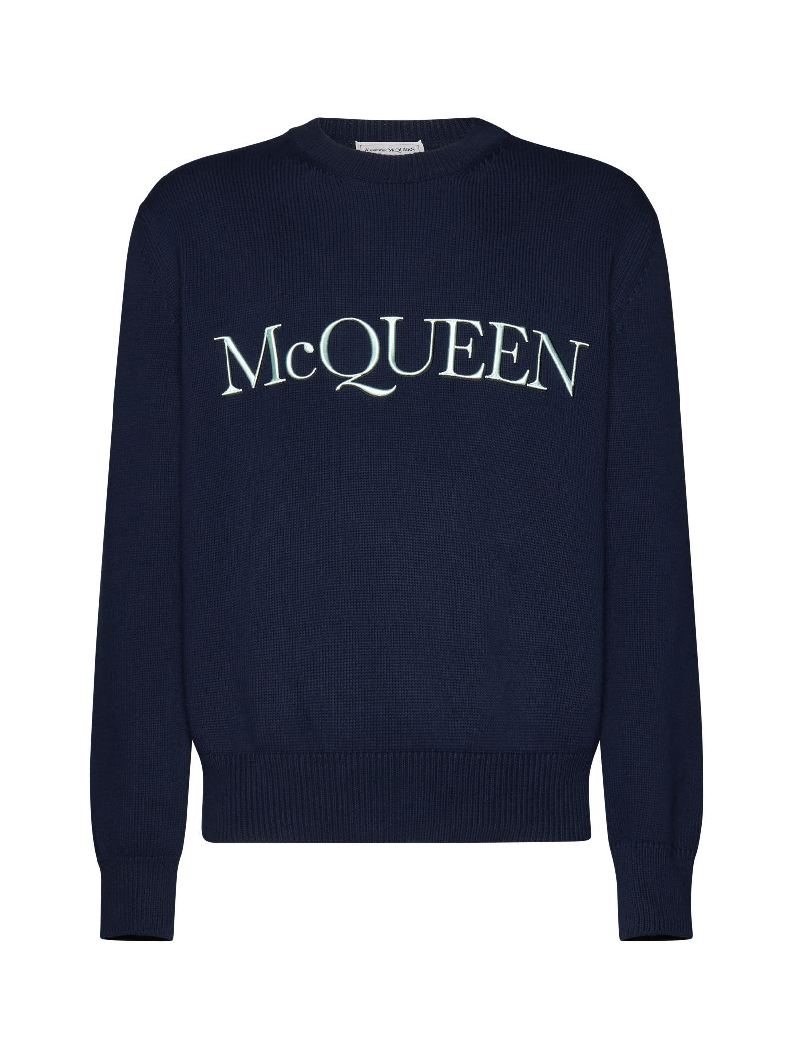 Alexander McQueen 棉质logo刺绣针织衫