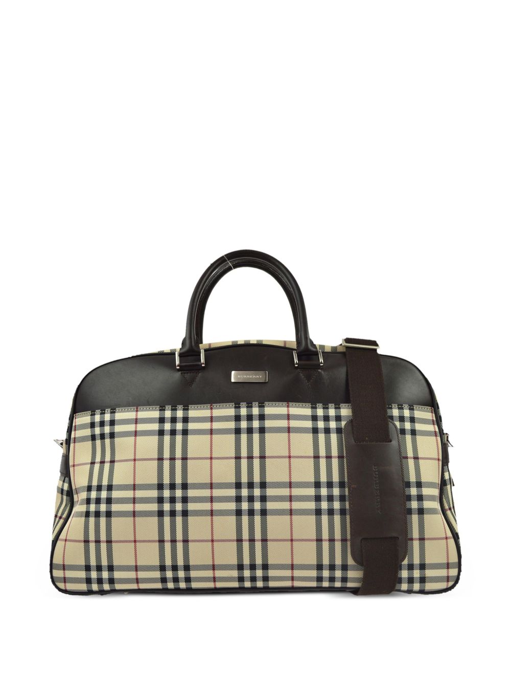 Burberry Pre-Owned 经典格纹两用手提包（1990-2000年代典藏款） - 中性色