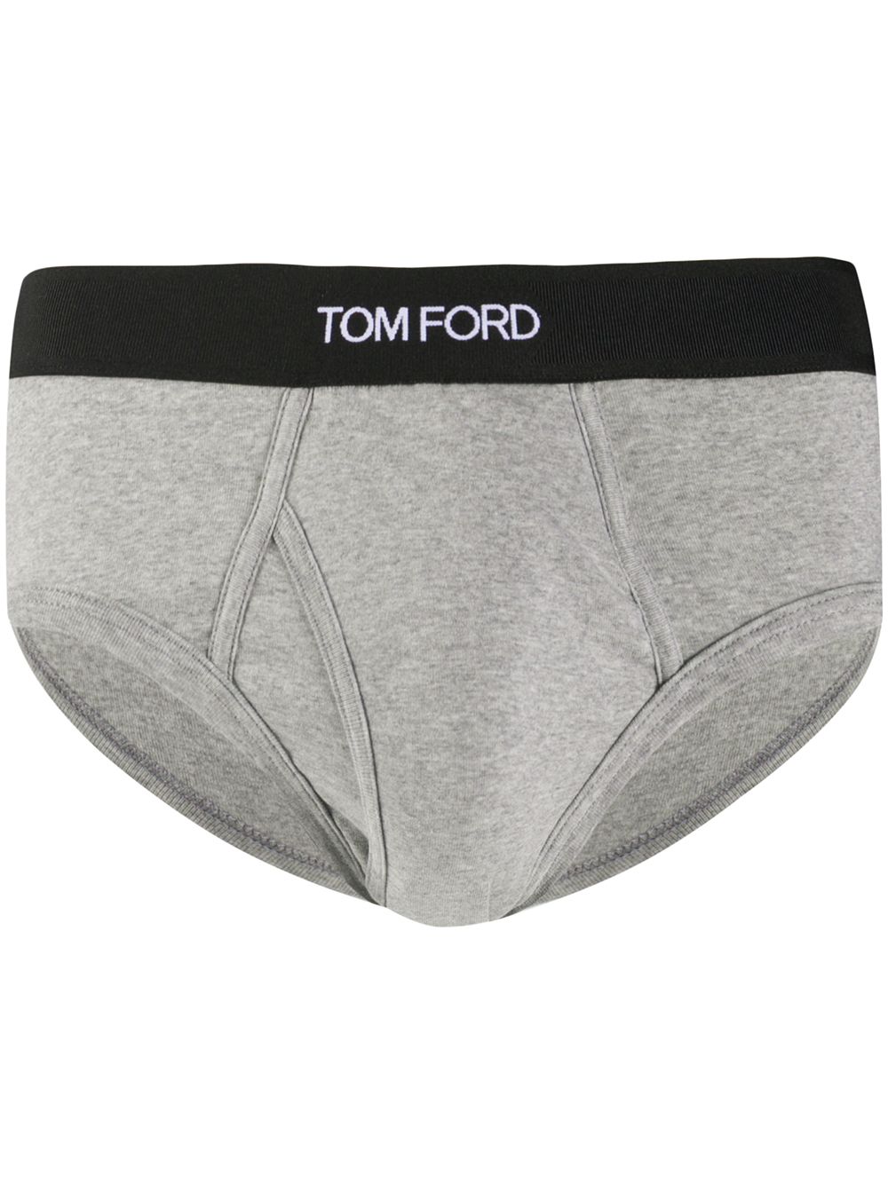 TOM FORD logo腰边三角内裤 - 灰色