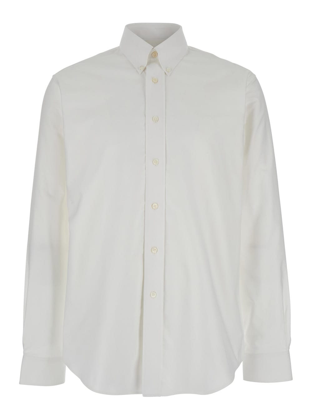 Givenchy White Shirt With Logo Embroidered On The Front In Cotton Man