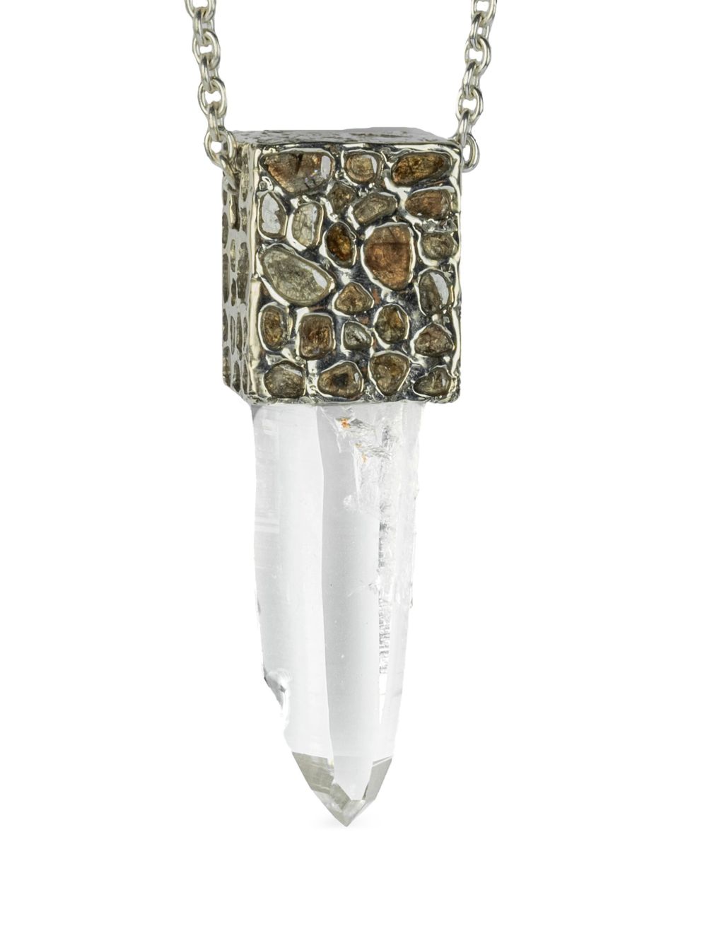 Parts of Four Talisman Quartz 吊饰项链 - 金色