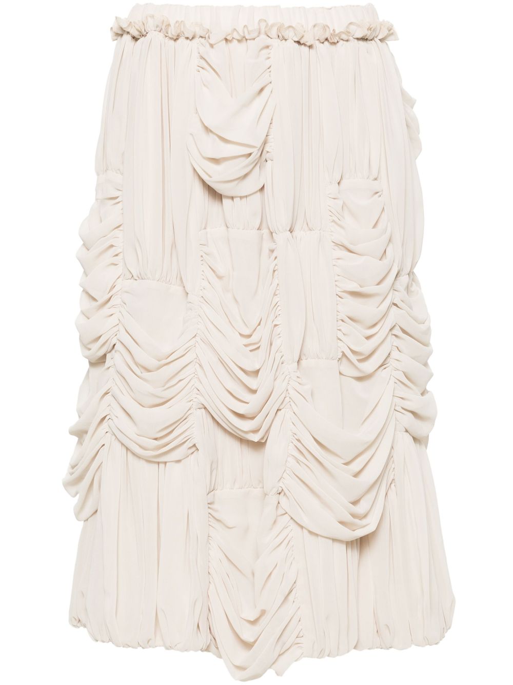 Comme Des Garçons Comme Des Garçons A字形缩褶中长连衣裙 - 中性色