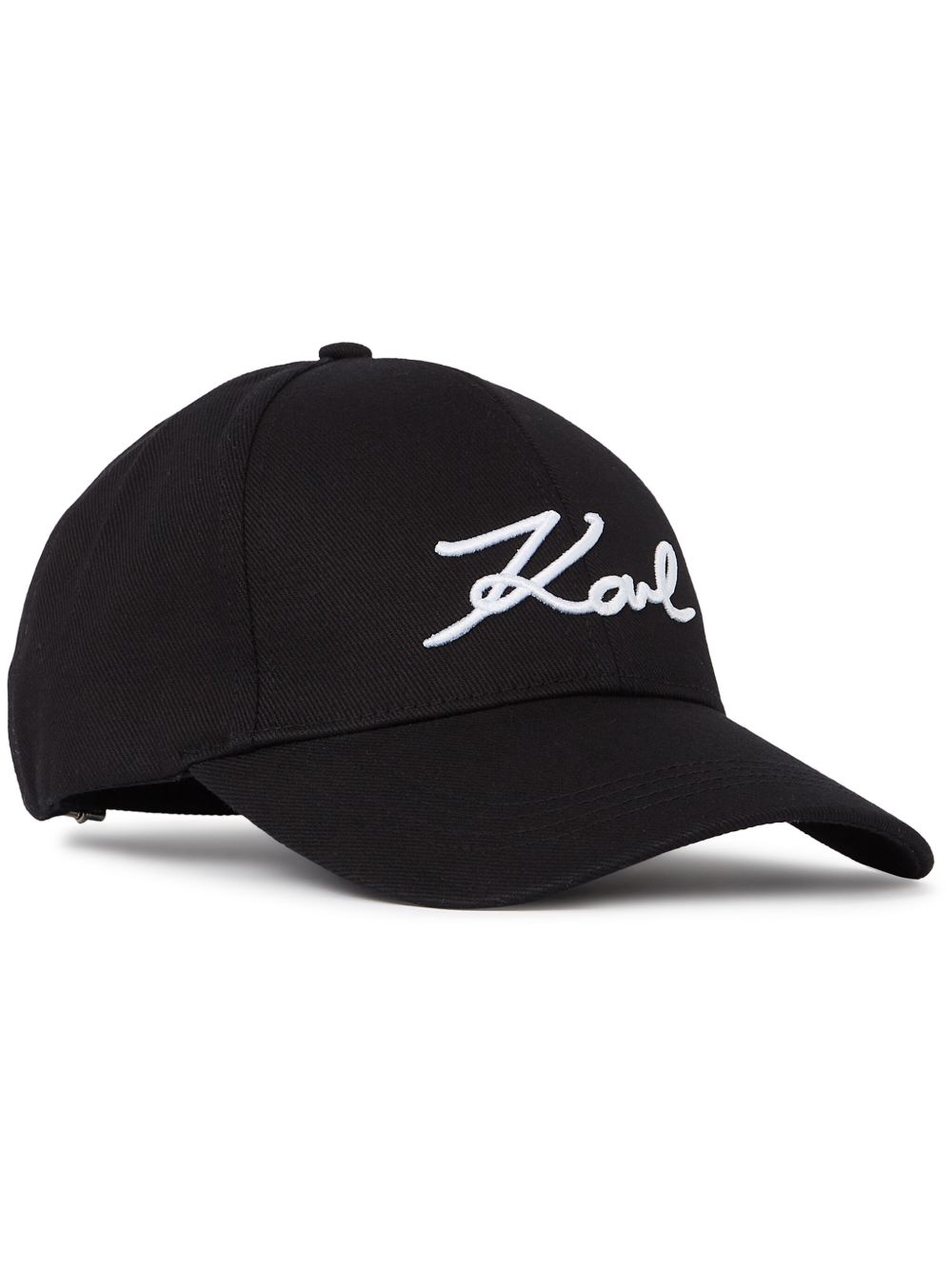 Karl Lagerfeld Signature 棒球帽 - 黑色