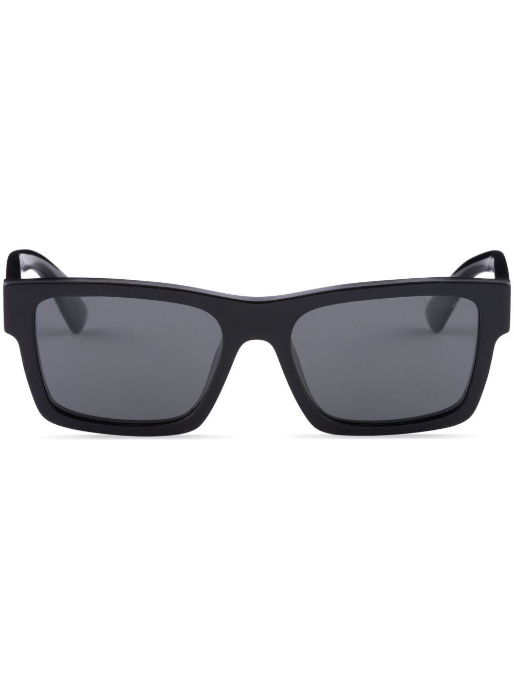 Prada Eyewear 长方形框太阳眼镜 - 黑色