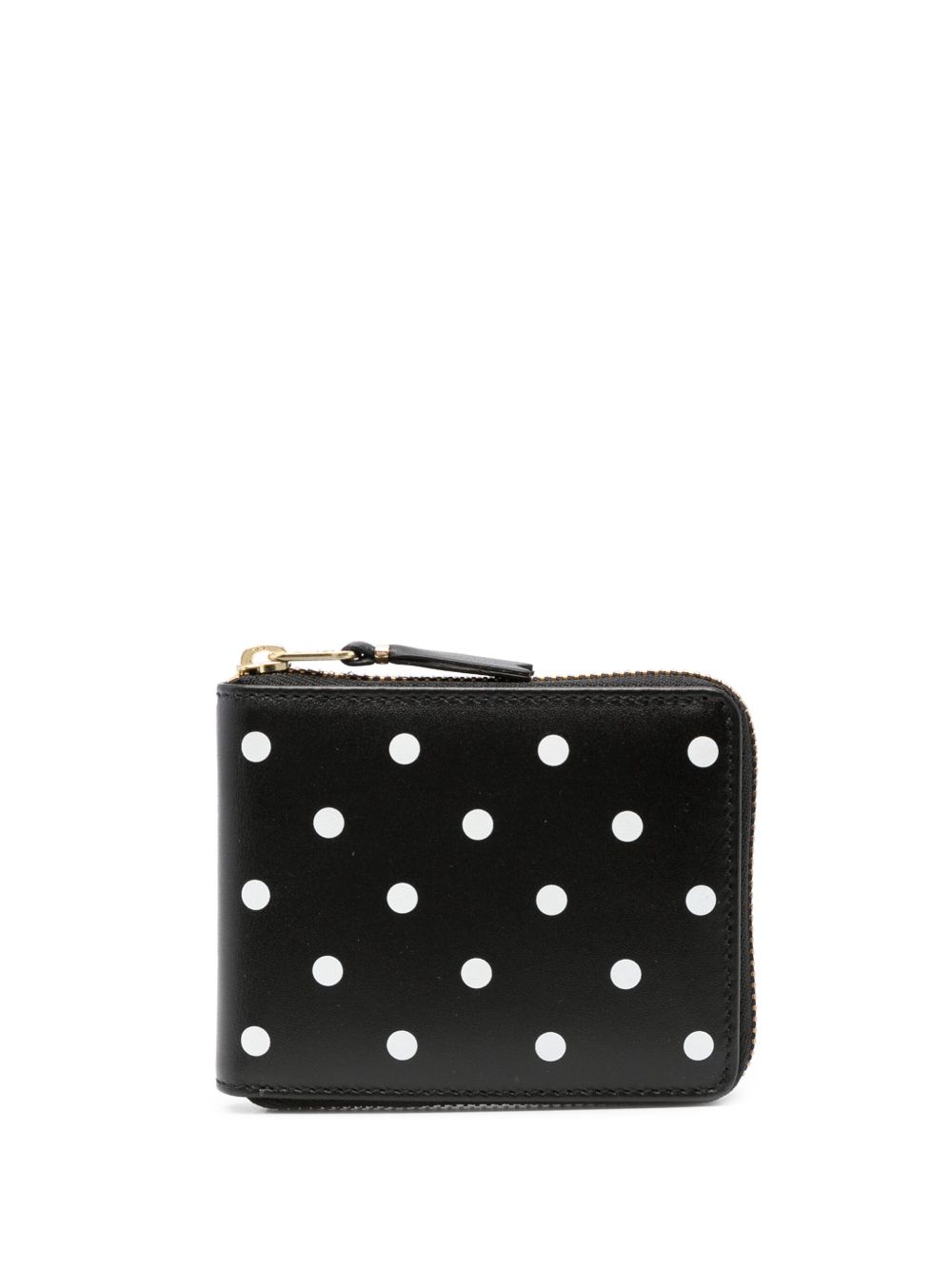 Comme Des Garçons Wallet 波点印花拉链钱包 - 黑色