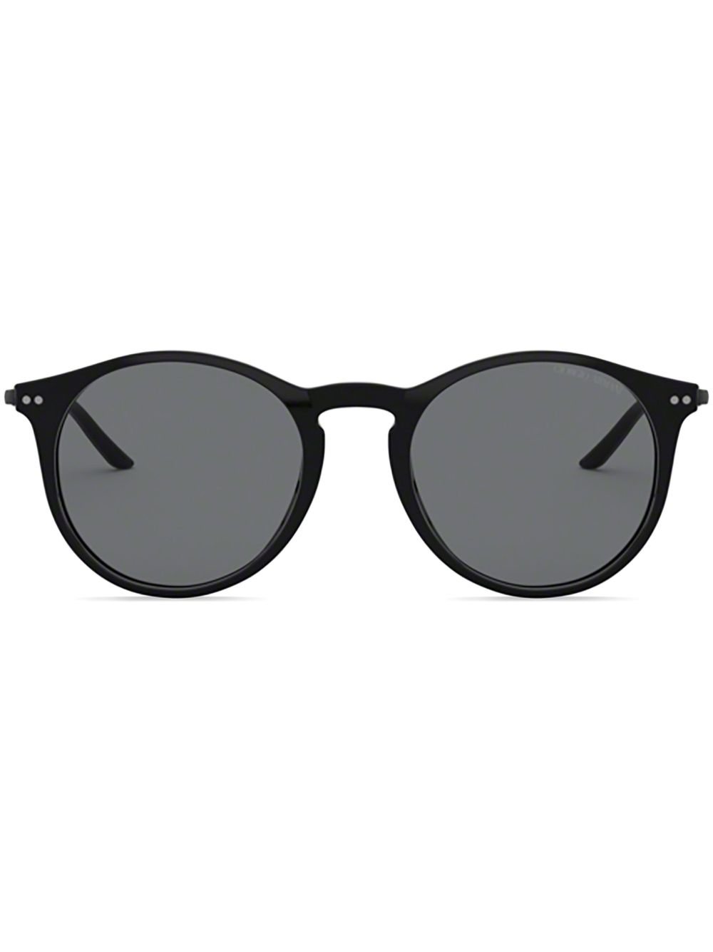 Giorgio Armani 圆框太阳眼镜 - 黑色
