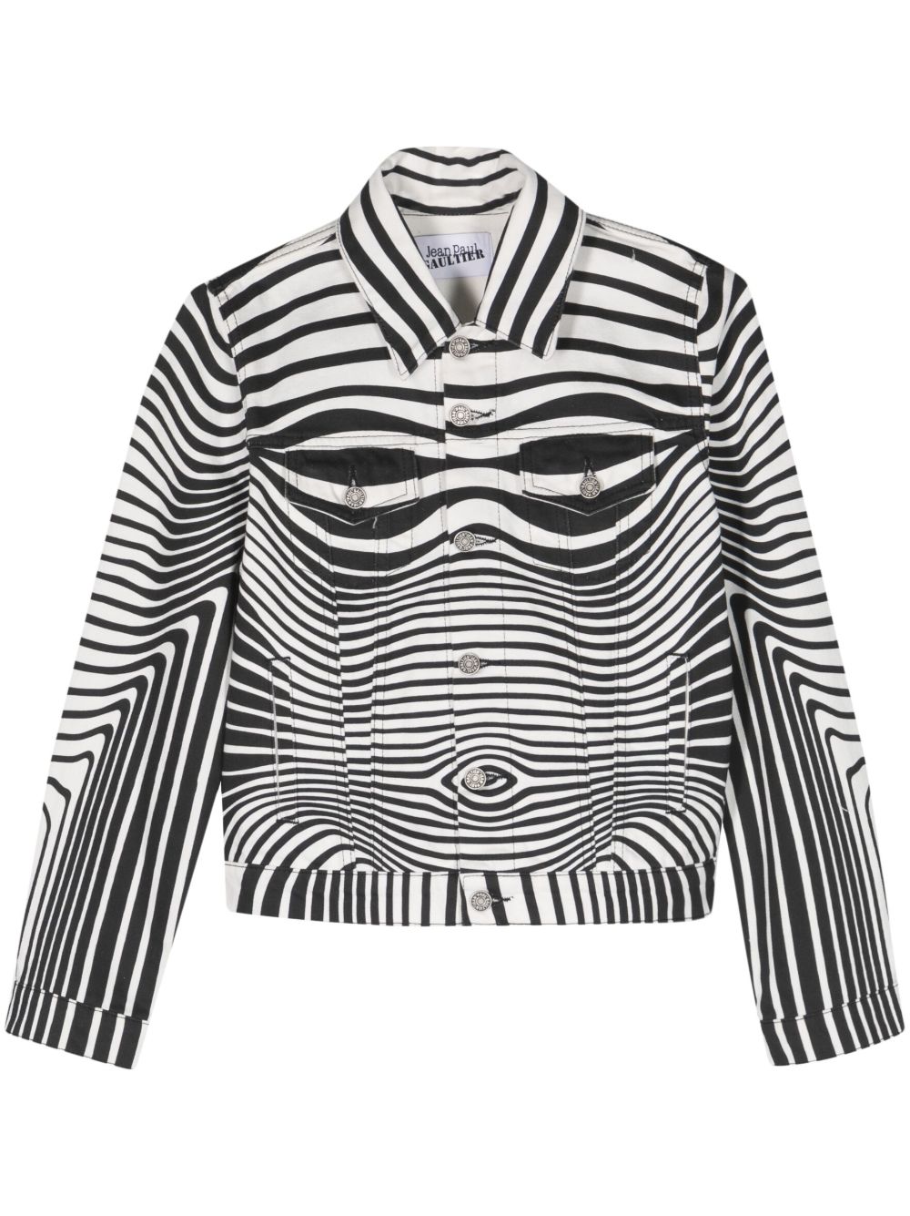 Jean Paul Gaultier Morphing Digital 印花牛仔夹克 - 白色
