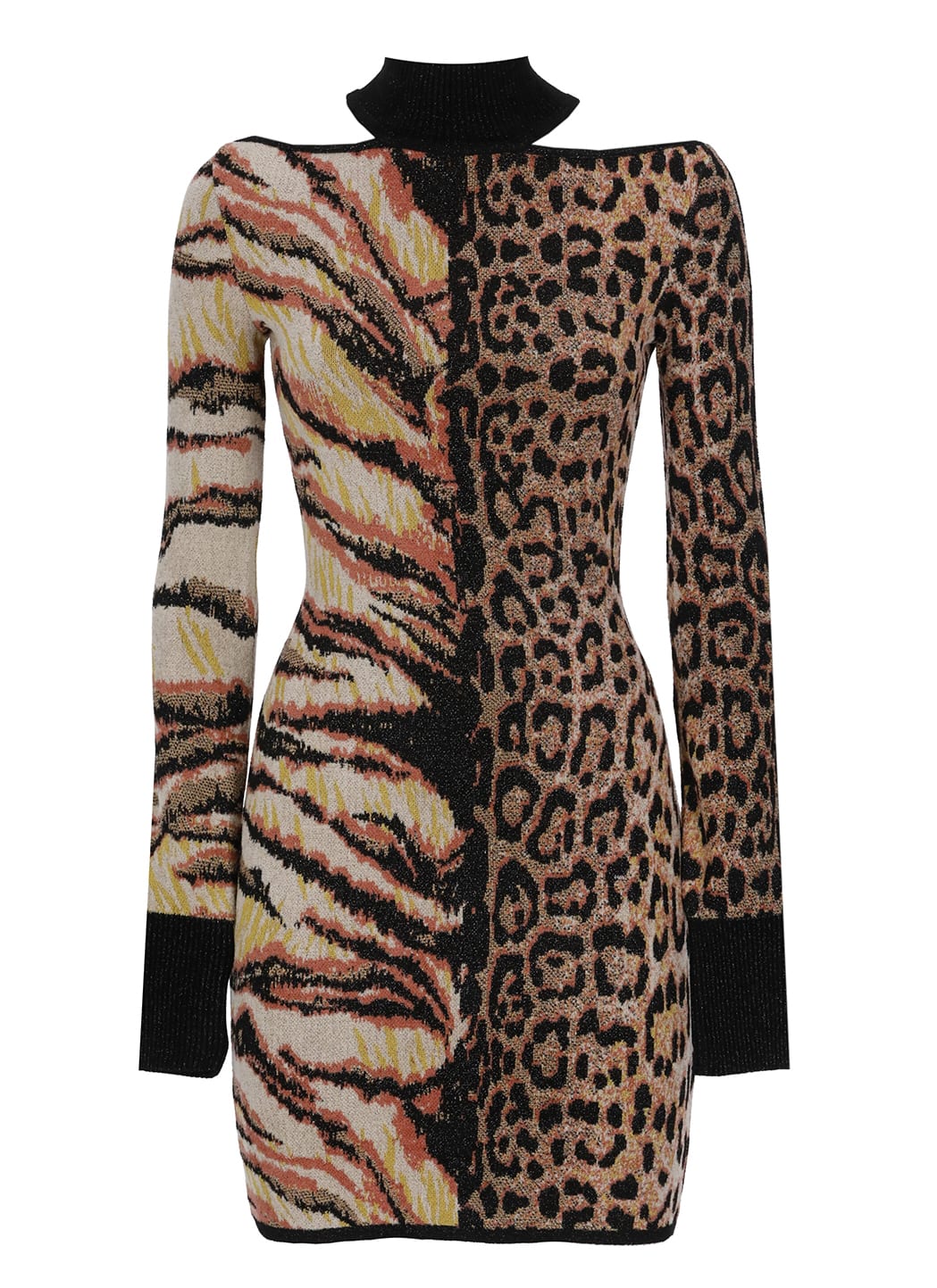 Roberto Cavalli 动物纹提花连衣裙