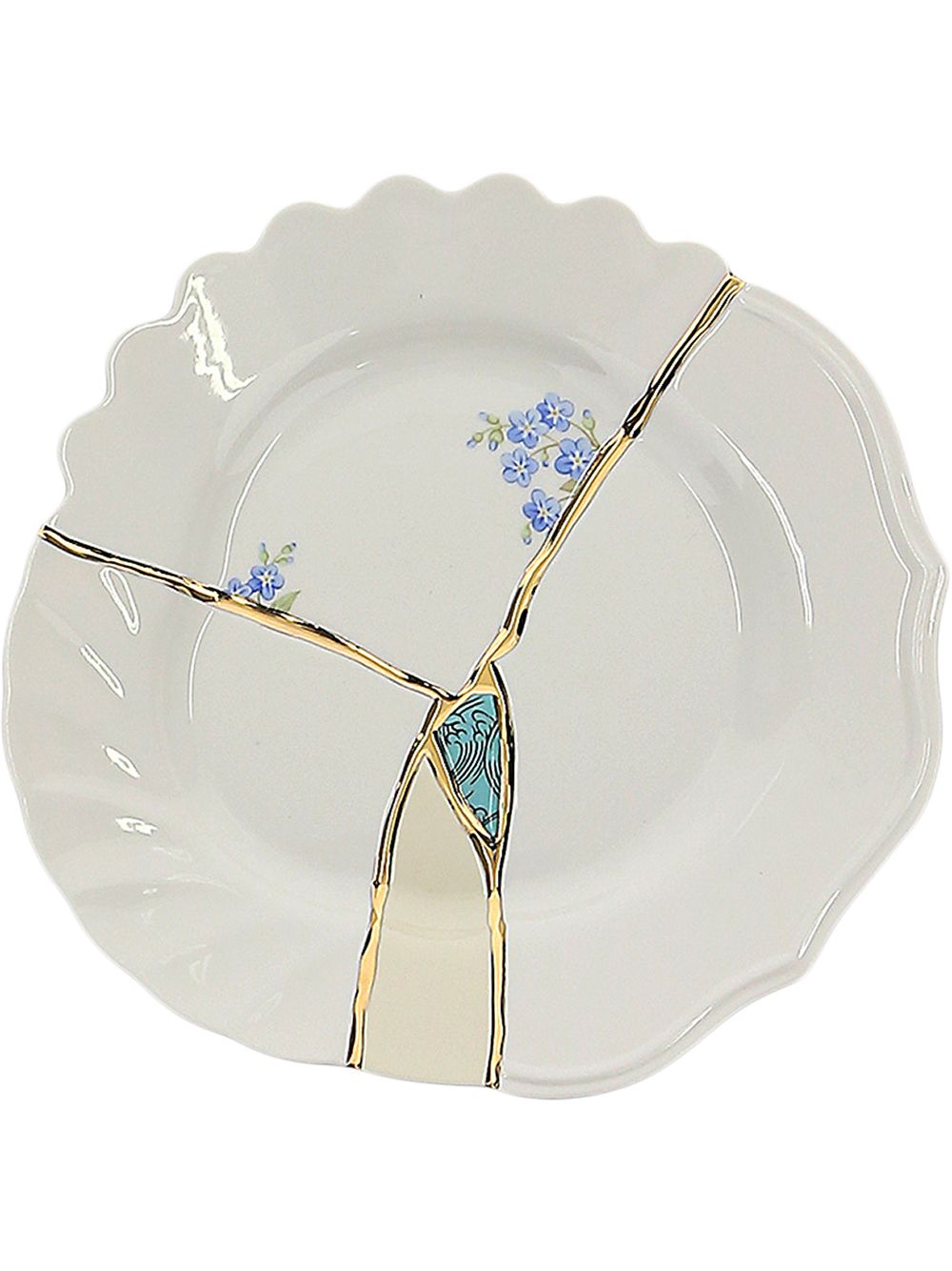 Seletti 裂痕效果餐盘 - 白色