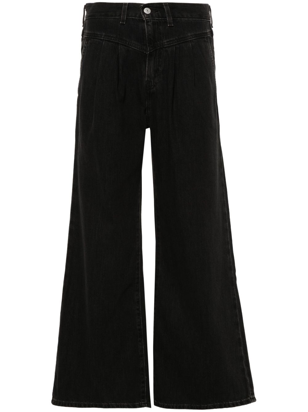 Levi's 高腰阔腿牛仔裤 - 黑色