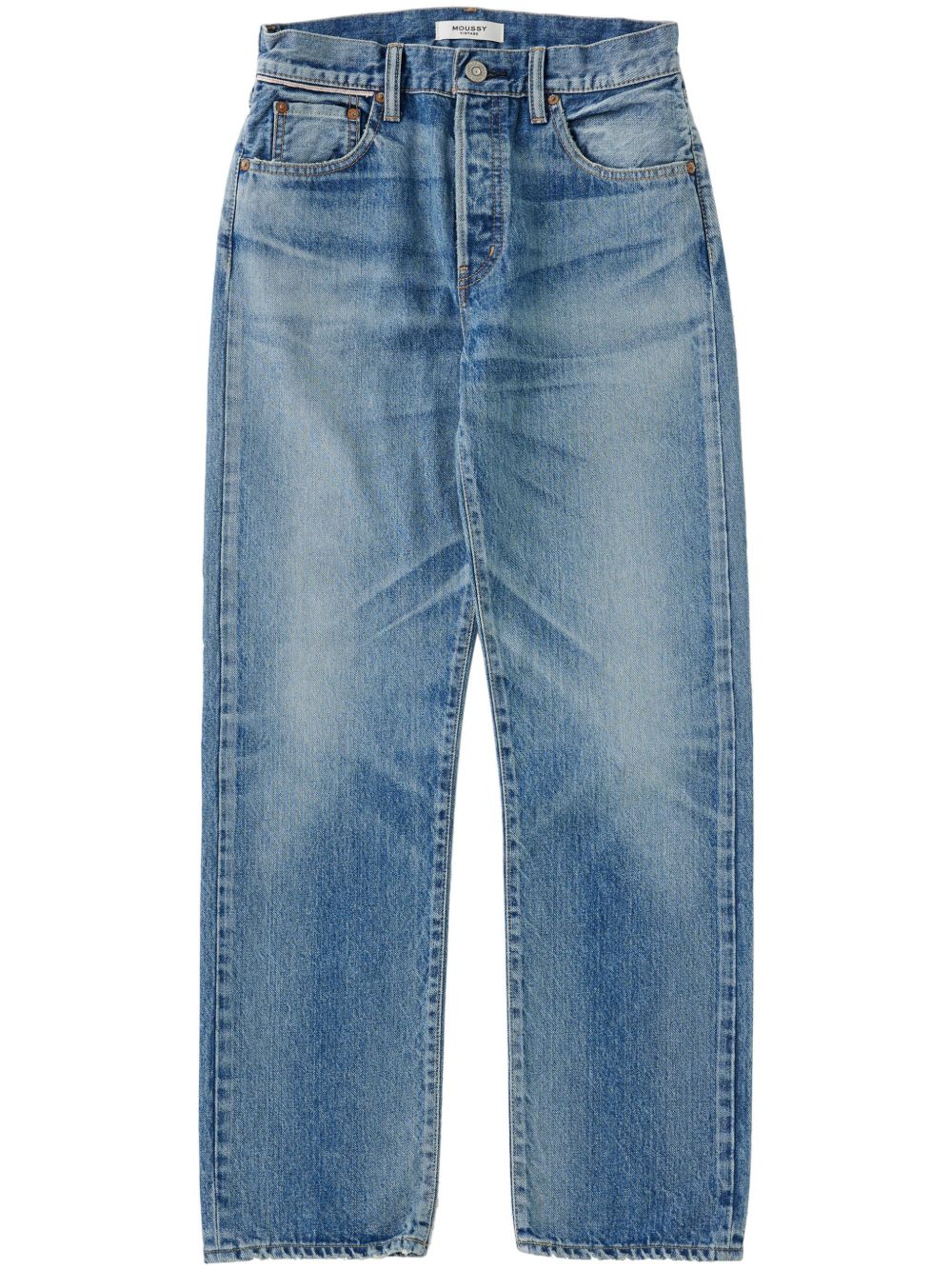 Moussy Vintage Graceland 中腰直筒牛仔裤 - 蓝色