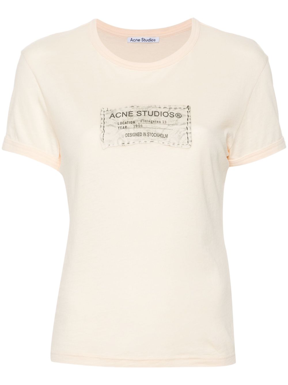 Acne Studios logo印花棉T恤 - 橘色