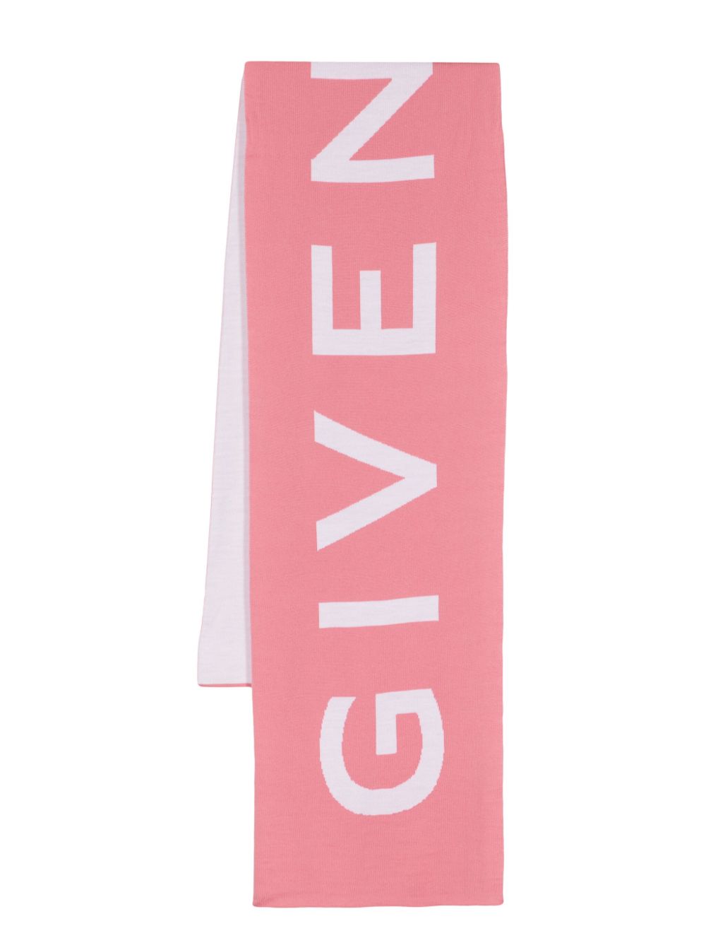 Givenchy logo嵌花羊毛围巾 - 粉色