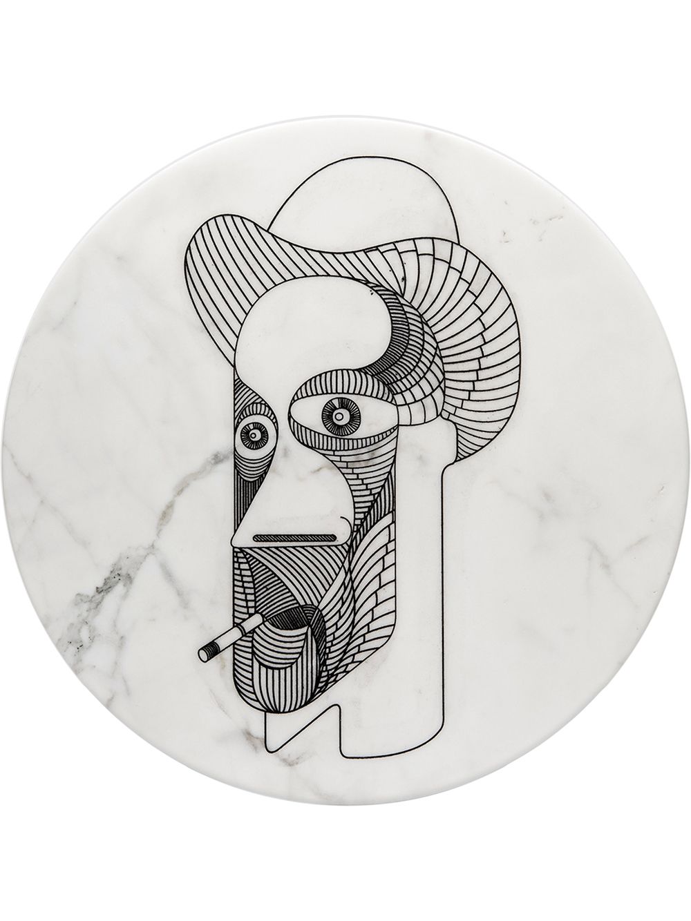 Editions Milano Marblelous VI 大理石餐盘（32厘米） - 白色