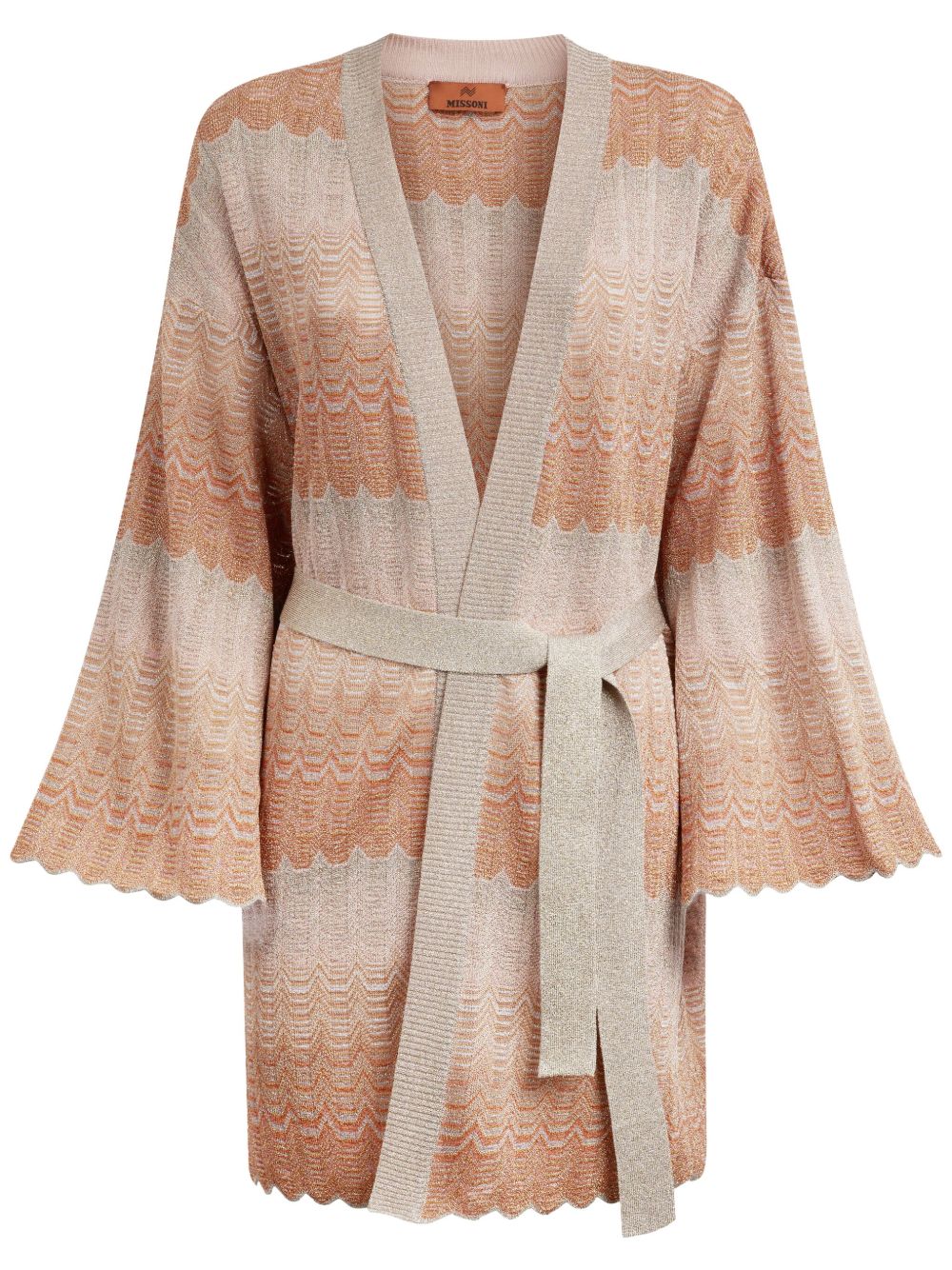 Missoni Greek Z字形图案开衫 - 橘色