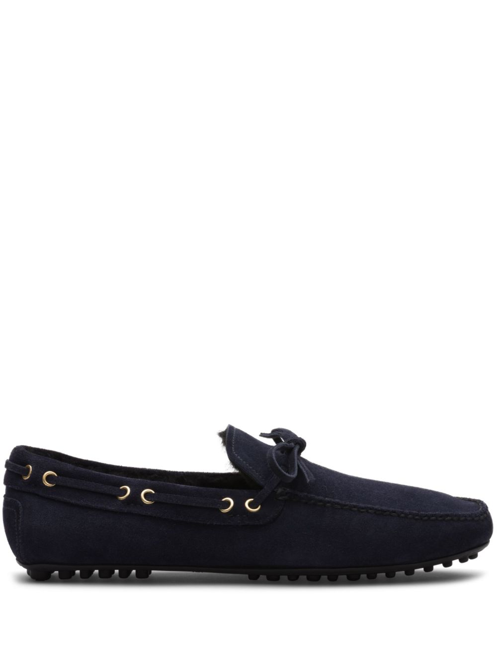 Car Shoe 绒面皮乐福鞋 - 蓝色