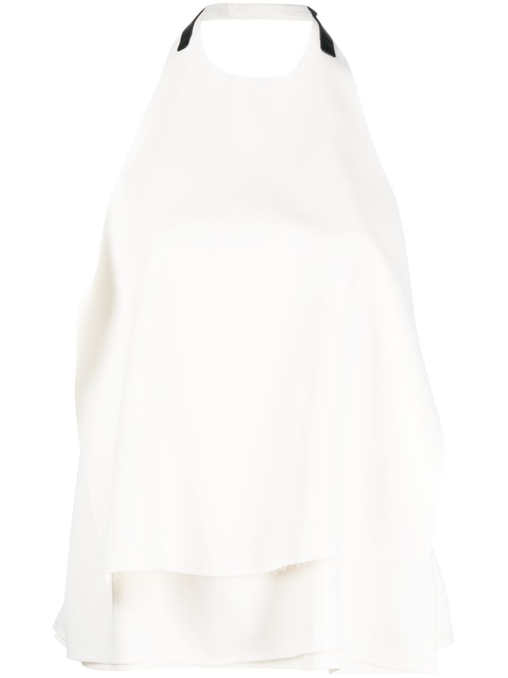 Jil Sander 挂脖露背上衣 - 白色