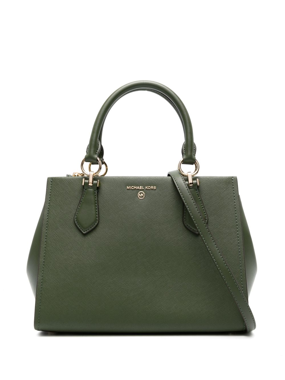Michael Michael Kors logo皮质手提包 - 绿色