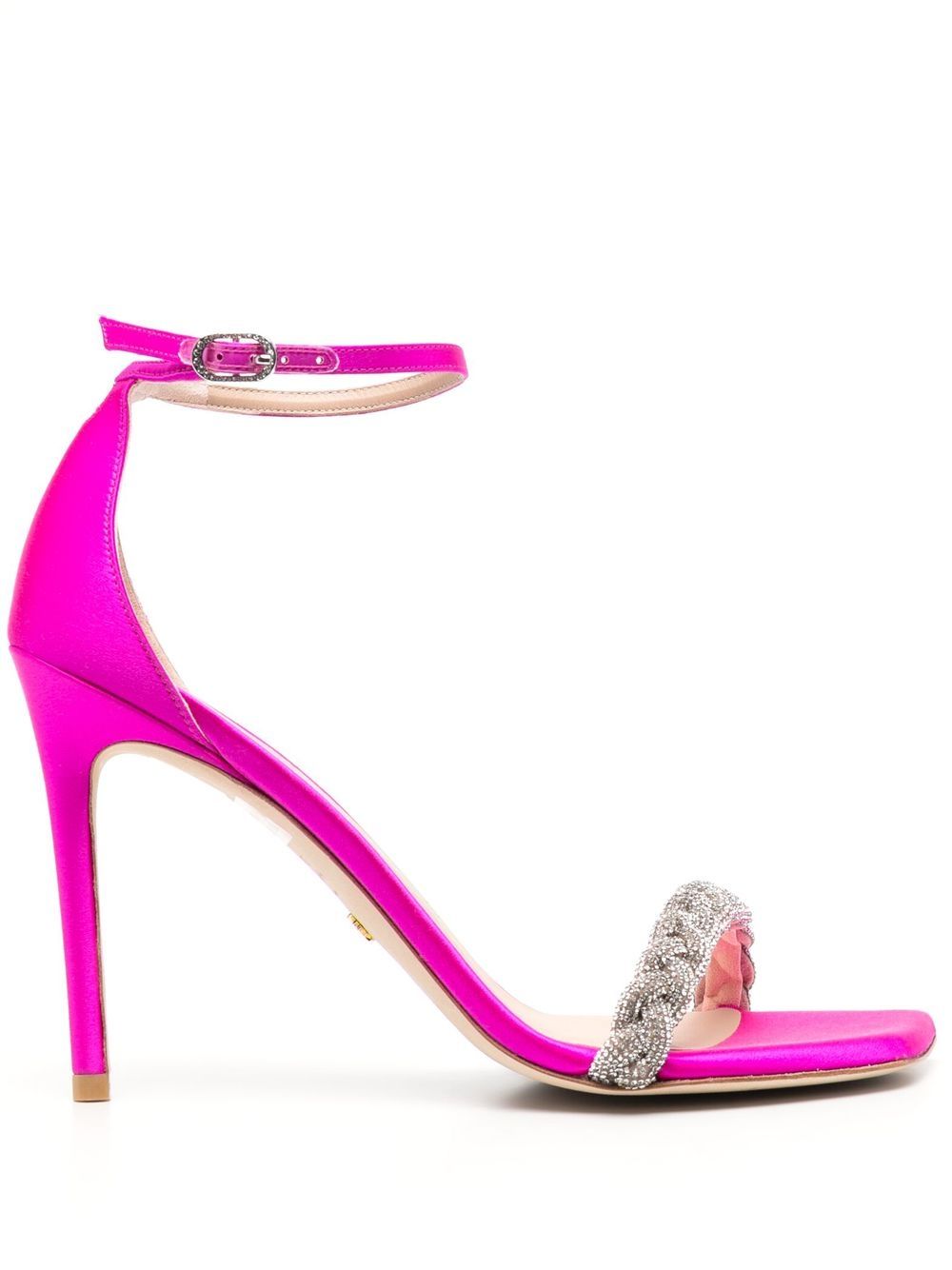 Stuart Weitzman 晶饰袢带高跟凉鞋 - 粉色